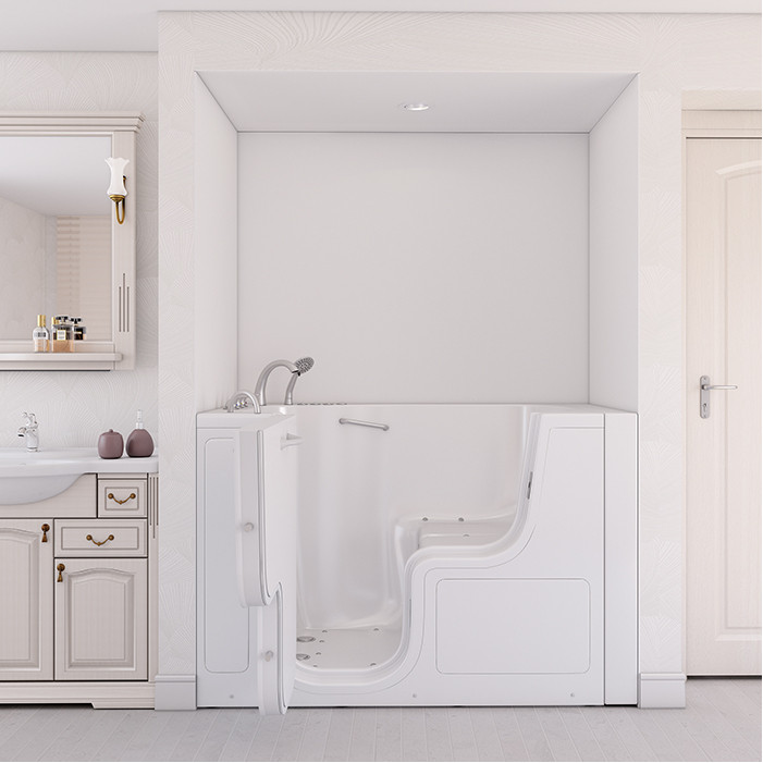  XXXL Walk in Bathtub, 36 x 55 Transfer Tub with Hydro Jets, Right drain.