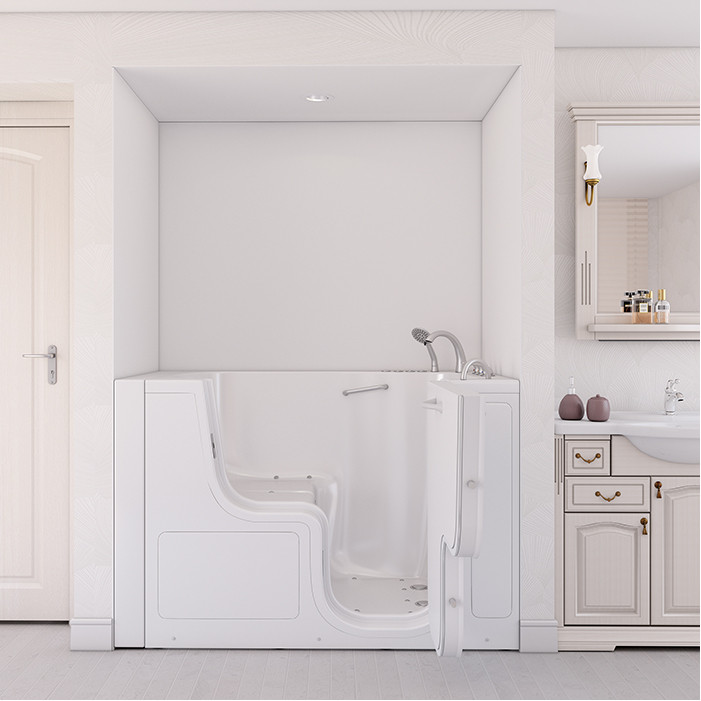  XXXL Walk in Bathtub, 36 x 55 Transfer Tub with Hydro Jets, Right drain