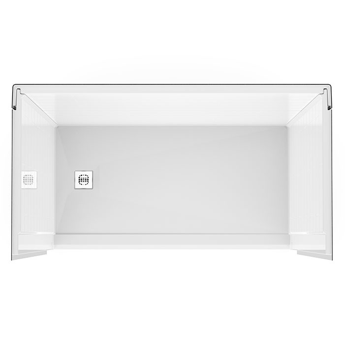 60 x 37 top view flat back wall