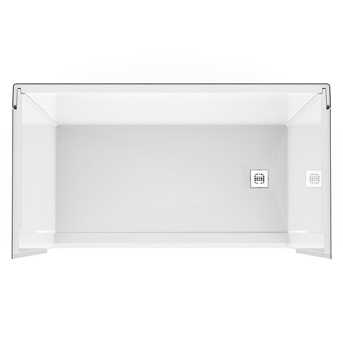 Inspire shower 60 x 33 top view no soap ledge