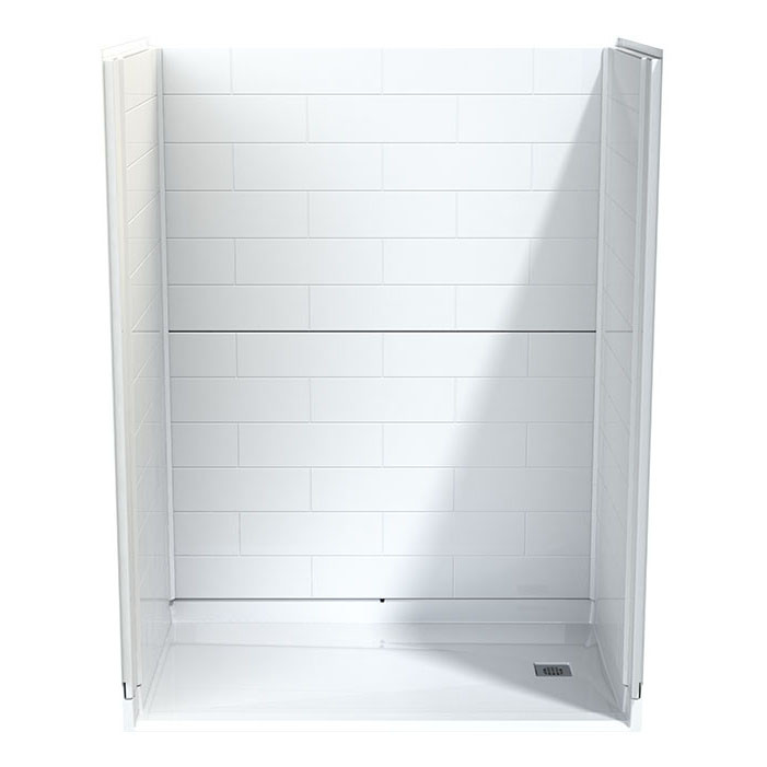 Front view shower 60 x 33 no soap ledge