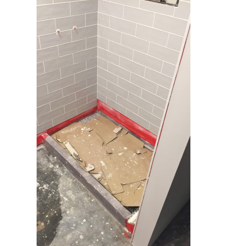 tile over shower pan for custom shower 