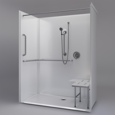 ADA Title 24 Roll In Shower 63 x 34 inches