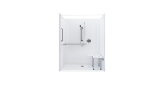 Title 24 ADA roll-in shower - one-piece unit with accessories