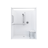 Title 24 ADA roll-in shower - one-piece unit with accessories