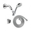 three jet hand shower head and mount