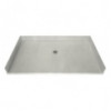 tile over shower pan with center drain