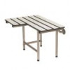 ADA shower seat with legs white slatted top