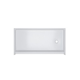 Step over walk in shower with right drain