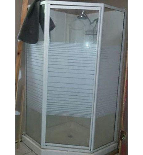 Mary B neo corner step in shower before