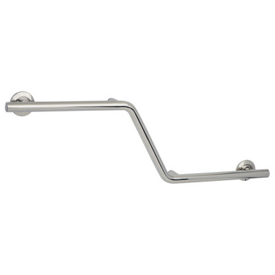 Zig Zag Grab Bar 38" X 1 1/4" Right Hand, Satin Stainless