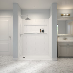 NEW Freedom Inspire accessible Shower for tub to shower conversion 60 x 33 inches left drain