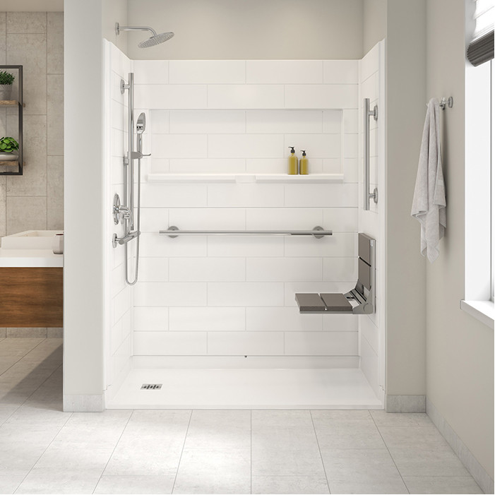 60 x 37 Inspire shower with premium accessories installed