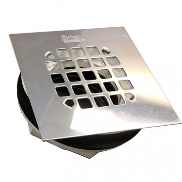 square drain with chrome plate included
