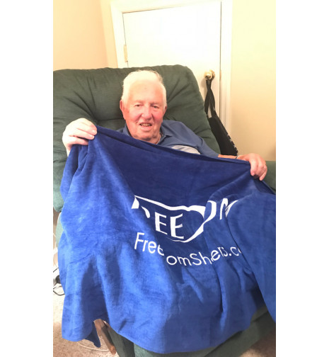 Shelbys dad loves his Freedom Shower Towel