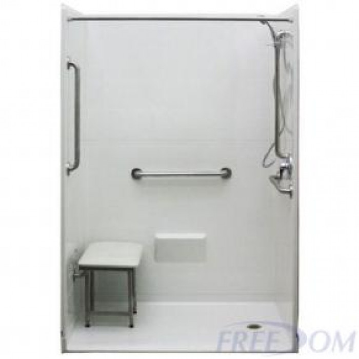 Freedom Accessible Shower Right Drain 5 Piece 54 X 31