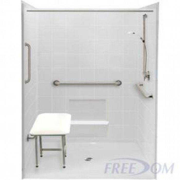 60" x 61" Freedom Handicapped Accessible Shower, 5 pcs