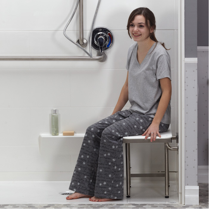 ADA bench in the shower 