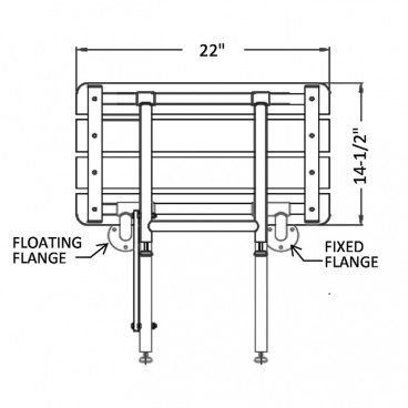 shower bench drawing 