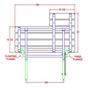 shower bench drawingseat handing diagram 