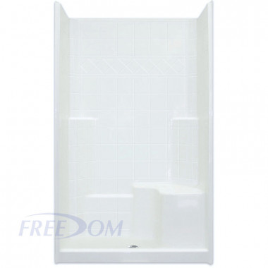 freedom easy step shower with molded seat, 48 x 37 inches