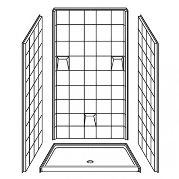 4 piece shower stall