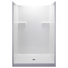 50 X 38 inch ANSI Type B shower,  white, 4 inch threshold, for HUD FHA projects