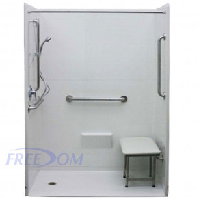 Handiced Accessible Showers Roll In Shower Stalls Freedom 54 X 36⅞ Freedom Accessible Showers