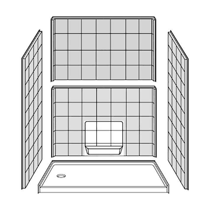 60 x 33 Freedom Easy Step Shower (Right Seat)