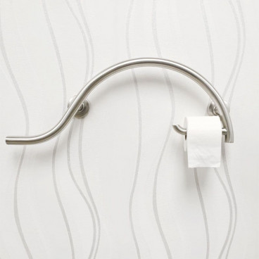 side of toilet grab bar with toilet roll holder RIGHT