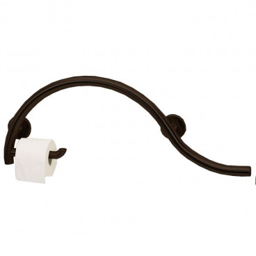 side of toilet grab bar with toilet roll holder bronze