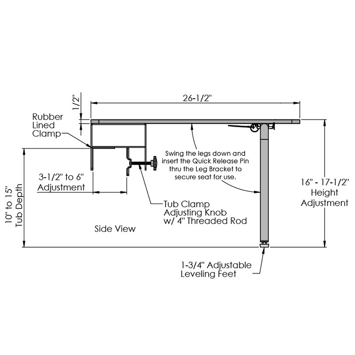 Removable Tub Seat drawing 