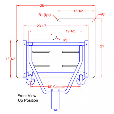 ADA Shower Seats drawing 