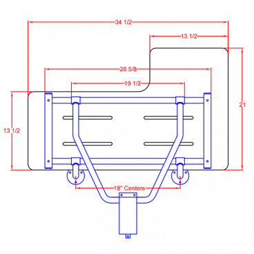 shower bench drawing 