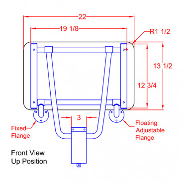 shower bench drawing