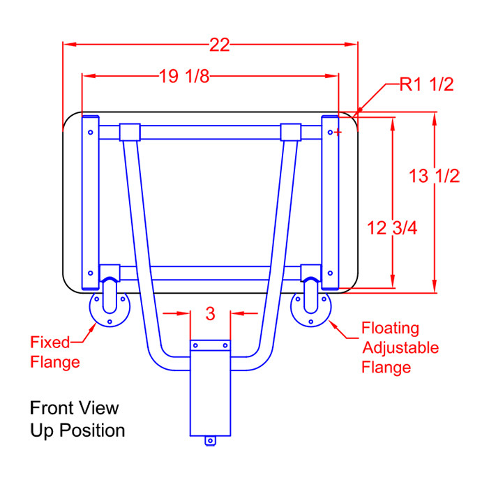 shower bench drawing