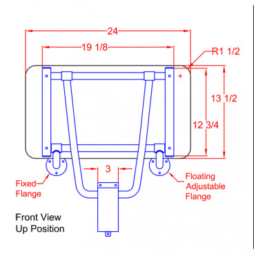 shower bench drawing