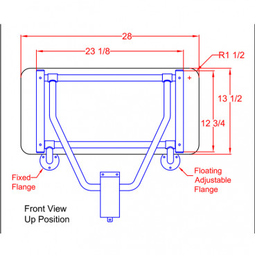 shower bench drawing