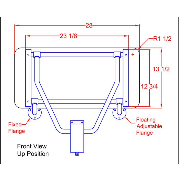shower bench drawing