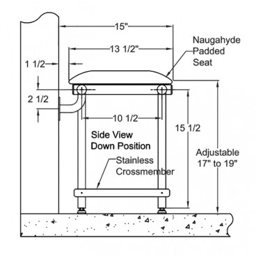 Folding Shower Seat drawing 