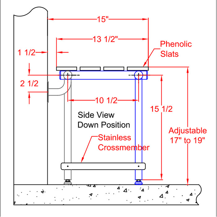Foldable Shower Seat drawing 