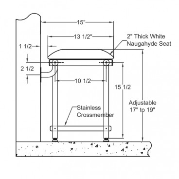 shower bench drawing