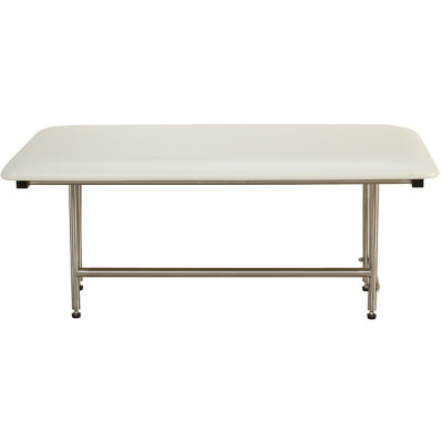 30" x 15" Folding Bench with legs, Padded WHITE