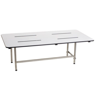 48" x 24" Folding Bench with legs, Phenolic WHITE Solid