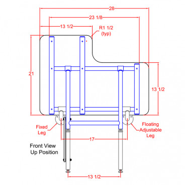 shower bench drawing bench drawing seat handing diagram 