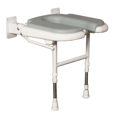 18⅛" x 19⅛" U-Shaped Folding Shower Seat, GRAY Pad