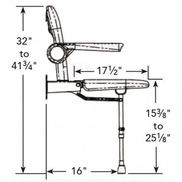 shower seat drawing