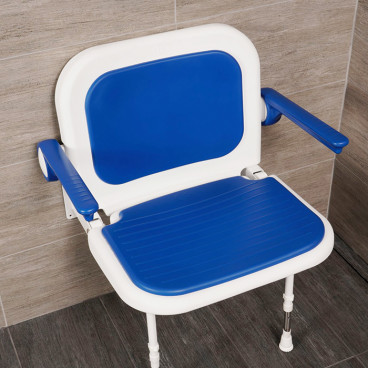 shower chair in shower