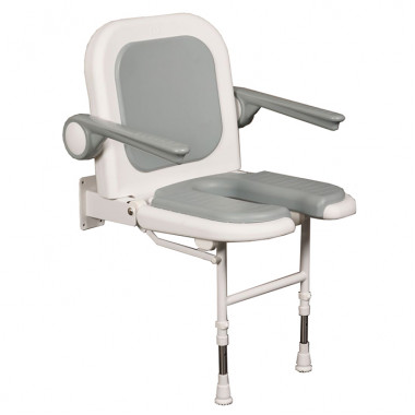 Commode Shower Seat with Back and Arms