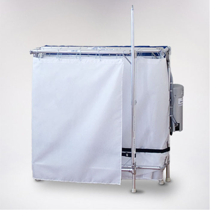 portable shower recliner folded